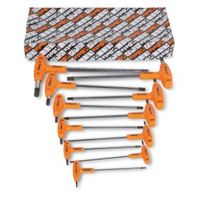   Beta 96T/S11 Hatlapú imbuszkulcs-készlet, hajlított, markolattal krómozott