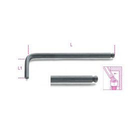 BETA 96BP 4 mm Hajlított gömbfejű imbuszkulcs, barnított