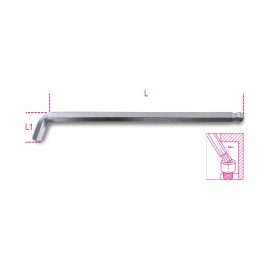   Beta 96BPA 6 110°-ban hajlított gömbfejű imbuszkulcs, extra rövid kivitel