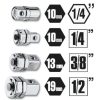 BETA 123/K4 Adapterkészlet racsnis kulcshoz , 4 darabos: : 1 Bitadapter 3 Adapter gyorscsatlakozóval