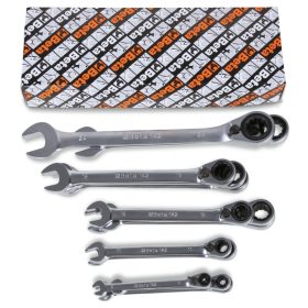   Beta 142/S 15 részes csillag-villáskulcs irányváltós racsnival szerszám készlet 