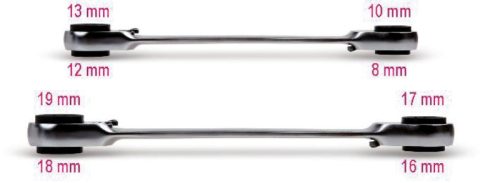 Beta 192 Egyenes racsnis csillagkulcs 4 az 1-ben 8x10/12x13