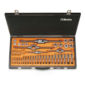   Beta 446/C48 Krómacél menetfúró és menetmetsző készlet, metrikus normál menet és tartozékok