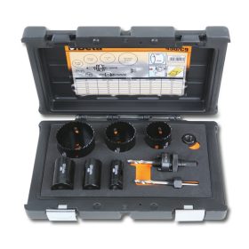   Beta 450/C9 Koronafúró készlet villanyszerelőknek, ütésálló műanyag dobozban