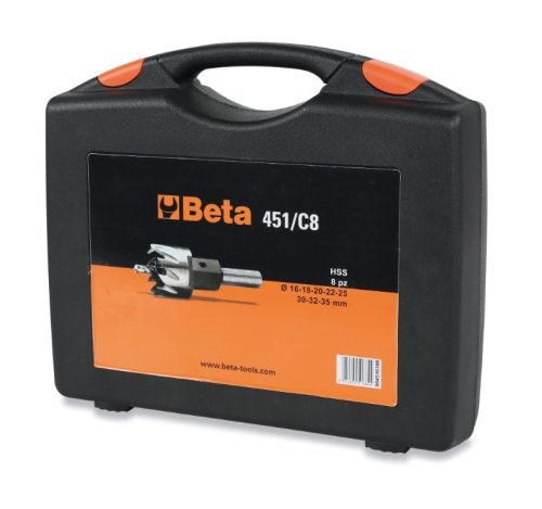 Beta 451/C8 8 darabos koronafúró készlet, HSS, köszörült