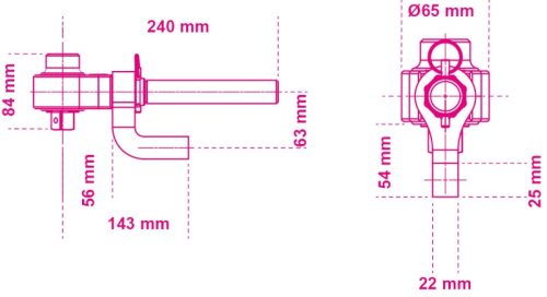 Beta 561/1 Nyomatéksokszorozó áttétel nyomatékarány 5:1 két reakciólábbal