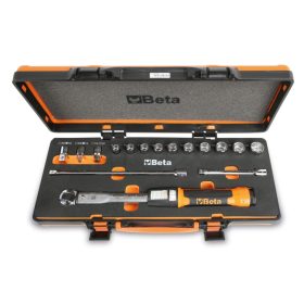   Beta 666/C5 Zero-Reset kioldó nyomatékkulcs dobozban, dugókulcsokkal és hosszabbítókkal