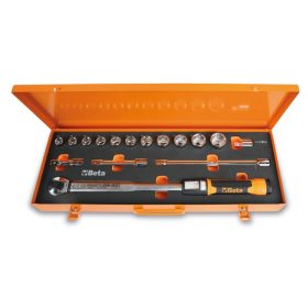   Beta 666/C20 Zero-Reset kioldó nyomatékkulcs dobozban, dugókulcsokkal és hosszabbítókkal