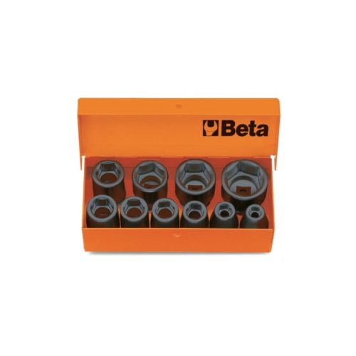 BETA 710/C10 10 db 3/8"-os gépi Dugókulcs, fémdobozban