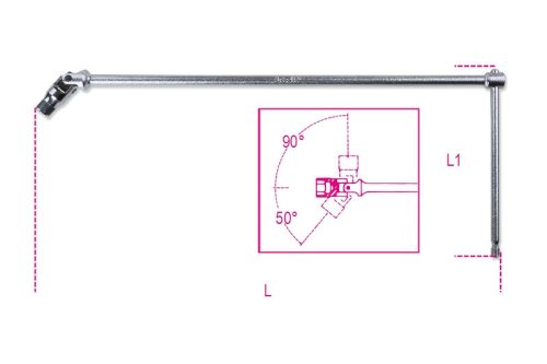 BETA 852 Csuklós T-szárú bitkulcs 10mm