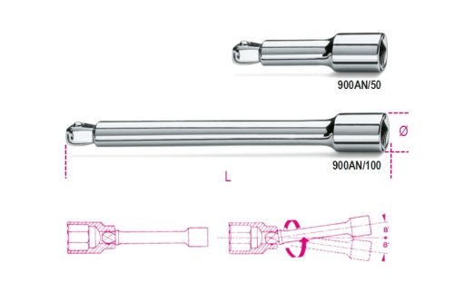 BETA 900AN/50 1/4”-os gömbvégű toldó