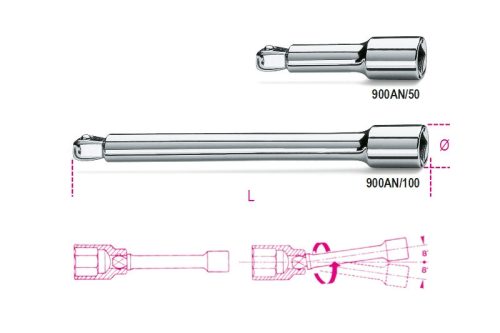 BETA 900AN/100 1/4”-os gömbvégű toldó