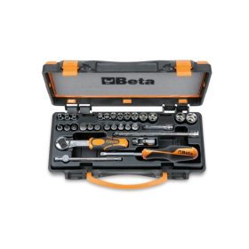   Beta 900/C24 13 hatlapú dugókulcs, 11 csavarhúzó-dugókulcs és 6 tartozék, fémdobozban