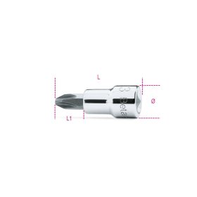   Beta 910PH 1 Csavarhúzó-dugókulcs Phillips®-csavarokhoz, krómozott, barnított fej
