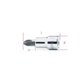   Beta 910PH 3 Csavarhúzó-dugókulcs Phillips®-csavarokhoz, krómozott, barnított fej