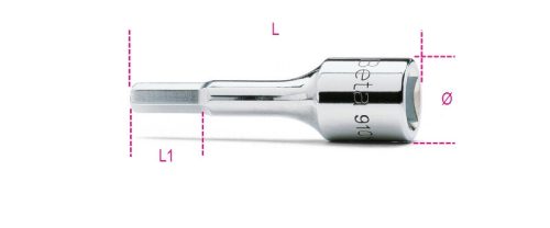 BETA 910ME 5 3/8”-os imbusz-Dugókulcs, krómozott