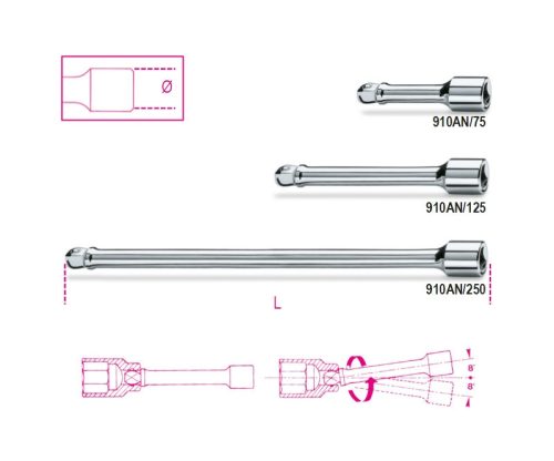 BETA 910AN/75 3/8”-os gömbvégű toldó