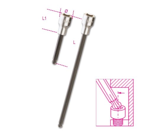 BETA 920BP 5L Hatlapú gömbfejű imbusz-Dugókulcs