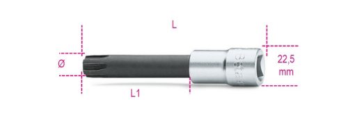 BETA 920ES 9 1/2"-os speciális imbusz-Dugókulcs, krómozott, fekete hegy