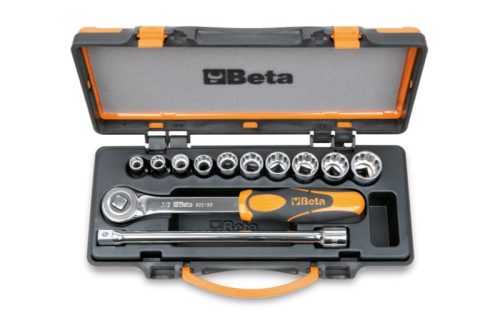 Beta 920AS/C10 10 tizenkétszögű dugókulcs és 2 tartozék fémdobozban