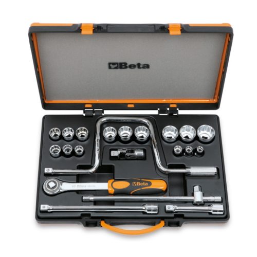 Beta 920AS/C15 15 tizenkétszögű dugókulcs és 6 tartozék fémdobozban