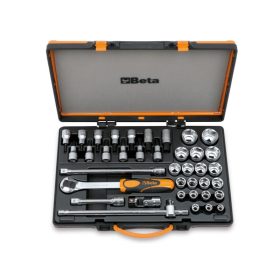   Beta 920B/C33 20 dugókulcs, 13 csavarhúzó-dugókulcs és 5 tartozék fémdobozban 