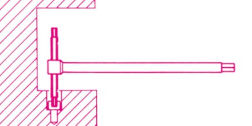 Beta 951TX 06 T-szárú imbuszkulcs, a végeken négyszögprofil Torx®-csavarhoz