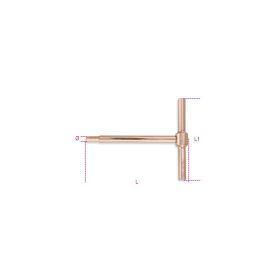 Beta BETA 951BA/6 T-SZÁRÚ IMBUSZKULCS, SZIKRAMENTES 6 MM