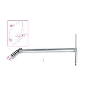 BETA 959 14 Csuklós T-gyertyakulcs, krómozott