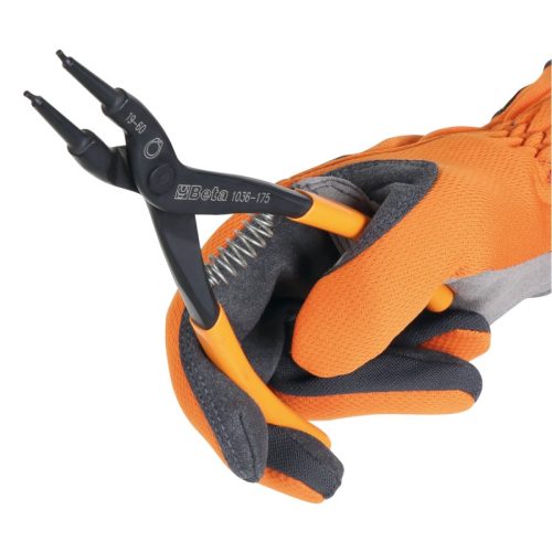 Beta 1036 140X09 Egyenes külső Seeger-fogó, barnított, PVC-bevonattal