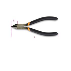   Beta 1081 Csípőfogó félkör vágóéllel, 2 rétegű csúszásmentes PVC burkolattal