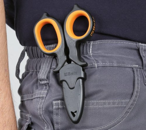 Beta 1128BAX Kettős hatású villanyszerelő olló, lépcsős profil, rozsdamentes acél, DLC bevonat