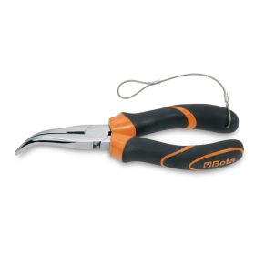   Beta 1168BMHS Hajlított extra hosszú félkerekcsőrű fogó, krómozott, gumibetétes műanyag szárral
