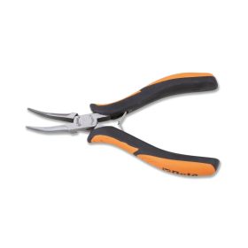   Beta 1178BM/P Elektronikai hajlított félkerekcsőrű fogó, hosszított kivitel, polírozott bimateriális szár