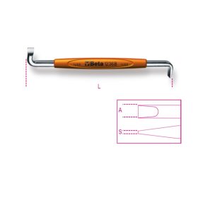   Beta 1236B 0,8X4 Sarokcsavarhúzó hasítottfejű csavarokhoz