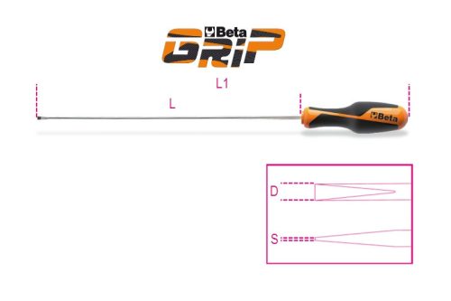 BETA 1264L 5x400 Csavarhúzó hernyócsavarokhoz, hosszú penge