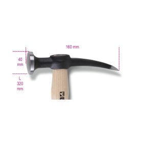   Beta 1345 Karosszériakalapács, kerek domború fejjel, fanyéllel