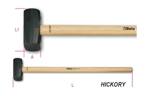 BETA 1381 4000 Hosszú ráverő kalapács Hickory nyéllel