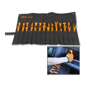   Beta 1479/B27 27 darabos nylon szerszámkészlet kárpitpatentekhez, és műanyagokon és tömítéseken történő munkavégzéshez felfüggeszthető tartóban