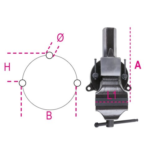 Beta 1599GI Párhuzamsatu cserélhető pofákkal
