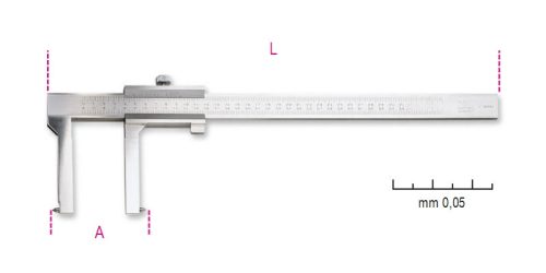 BETA 1650FT/1 Tolómérő dobfékhez, rozsdamentes acélból, pontosság 0.05 mm