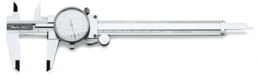 BETA 1652 Órás tolómérő nemesített acélból kemény műanyag dobozban, pontosság 0.02 mm