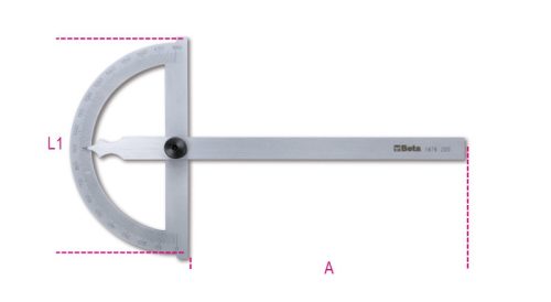 BETA 1676 120 Szögmérő, rozsdamentes acélból