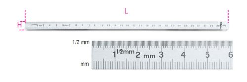 BETA 1682 150 Rugalmas skálás vonalzó, rozsdamentes acélból