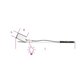   Beta 1715FL/B Világító flexibilis téglalap alakú vizsgálótükör