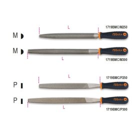   Beta 1719BMC/P 250 Félkerek és laposreszelő, műanyag nyéllel