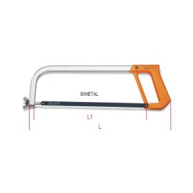  Beta 1725 Fűrész, fűrészkeret krómozott acélból, nyél könnyűfémből, bimetál fűrészlappal
