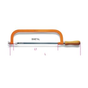   Beta 1727 Erősített fűrész, fűrészkeret lakkozott acélból, fanyéllel, bimetál fűrészlappal