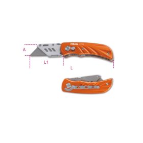   Beta 1777T Behúzható pengéjű kés acélból, 5 tartalékpengével szállítva