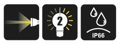 Beta 1833S LED zseblámpa intenzív fényerővel, robusztus eloxált alumíniumból, 500 lumenig